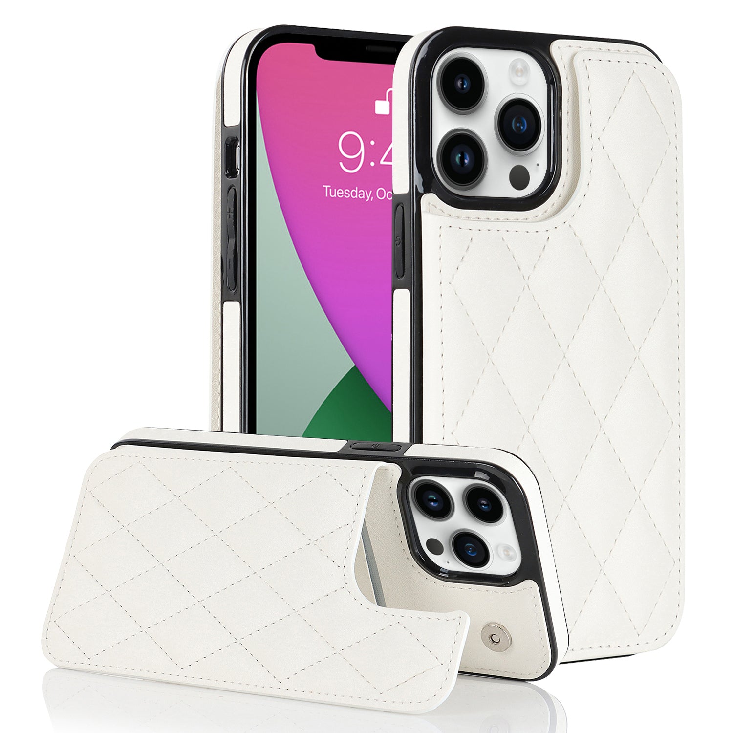 For iPhone 12 Pro Max Anti-Scratch Phone Cover Magnetic Button Kickstand Card Holder PU Leather TPU Case For iPhone 12 Pro Max Anti-Scratch Phone Cover Magnetic Button Kickstand Card Holder PU Leather TPU Case